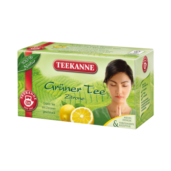 Teekanne Grüner Tee Zitrone, Teebeutel im Kuvert